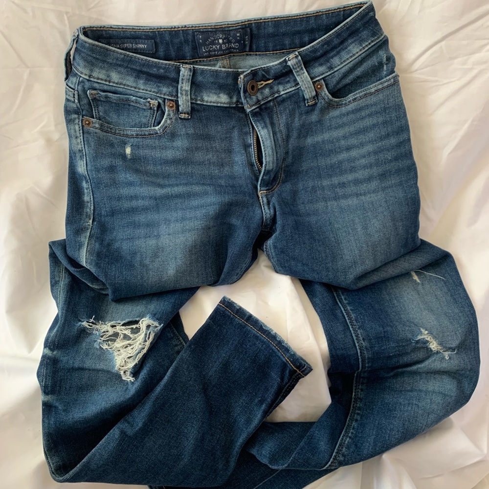 Lucky brand girls ripped jeans